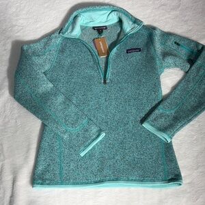 Patagonia Teal Quarter-Zip Better Sweater XS